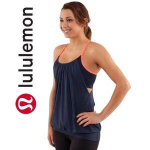NWOT Lululemon Yoga Running Exercise Tank Top 2 colors Navy Blue+ Neon Pink
